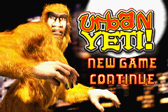 Urban Yeti title screen for GameBoy Advance